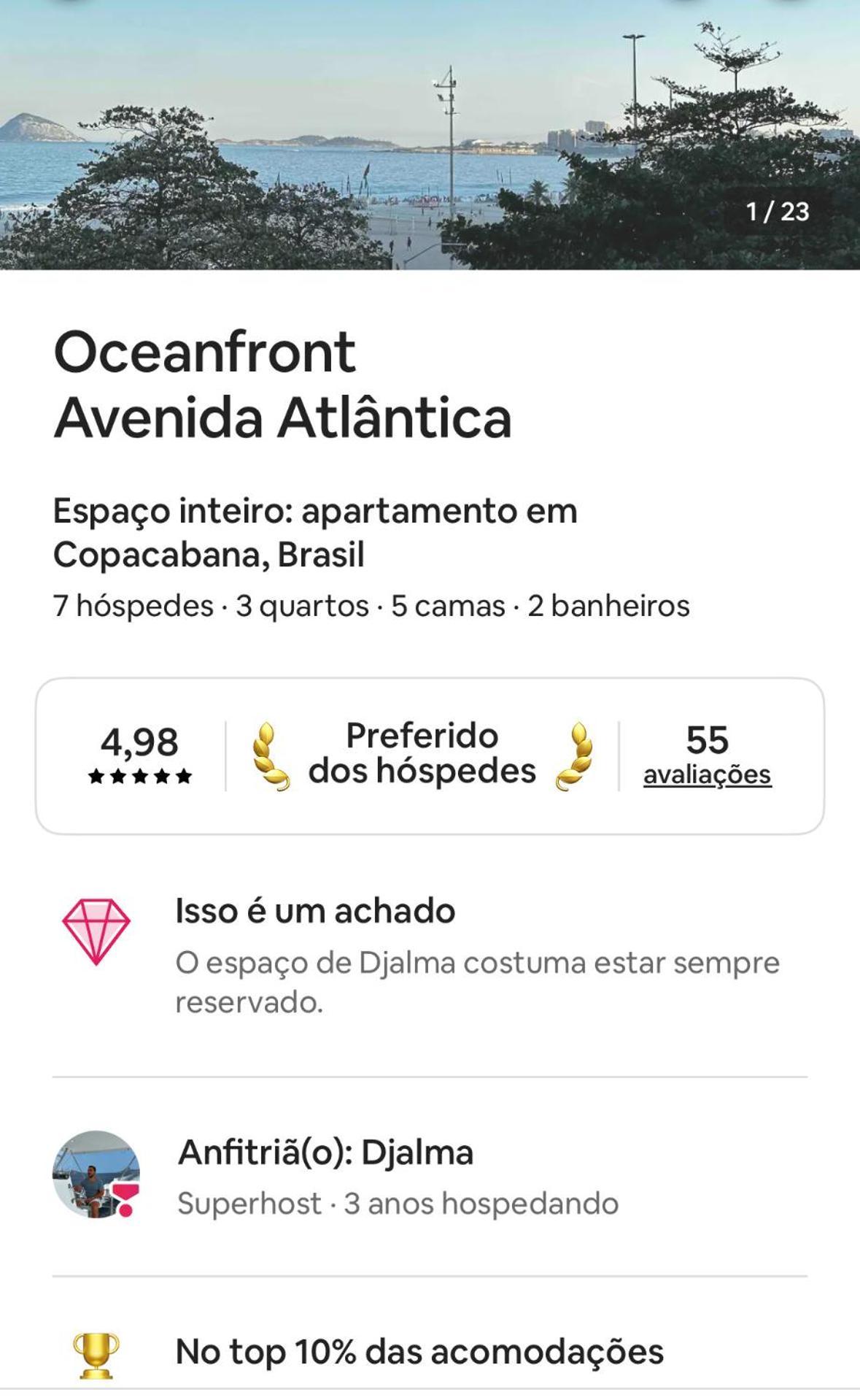 Oceanfront Avenida Atlantica *